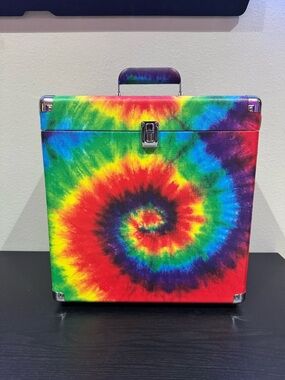Tie-Dye Vinyl Storage Box with Handle - Multicolor